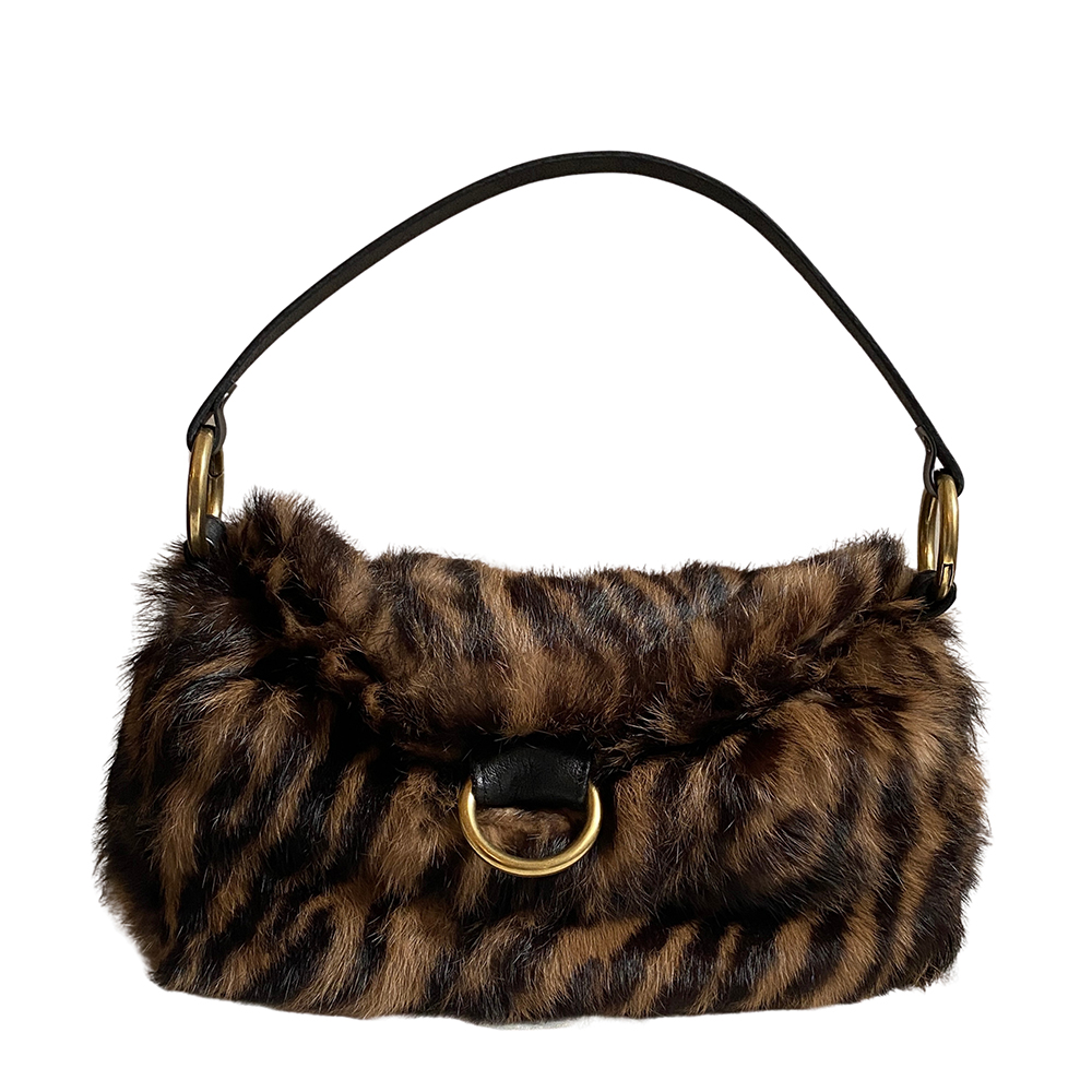 Bolso Piel de Conejo Bicolor