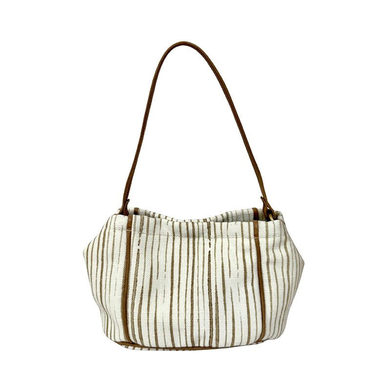 Bolso Miniboston Rayas Beige