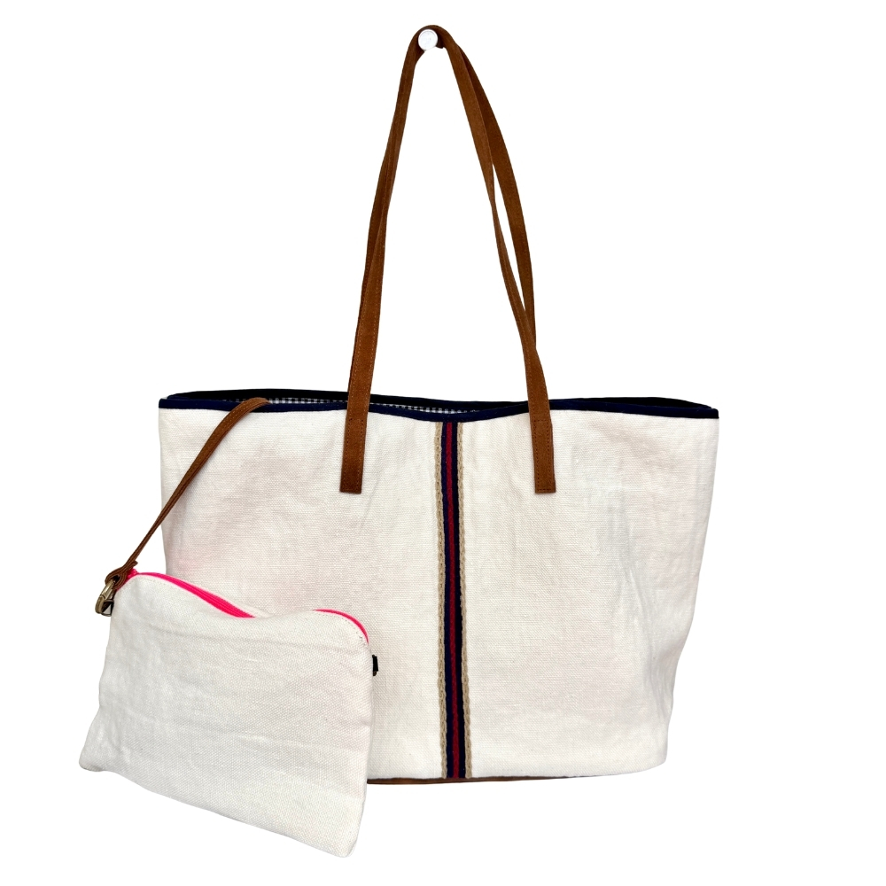 Bolso Lisboa Lino Ganchillo